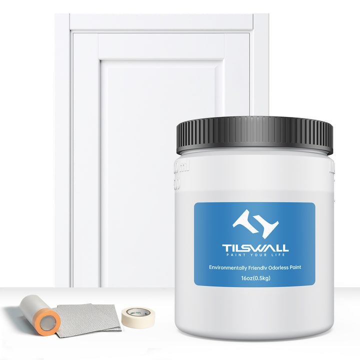 Vernice per legno Tilswall per interni per sistema di verniciatura a spruzzo, Durevole, Ecologica, a base d'acqua (Bianco)