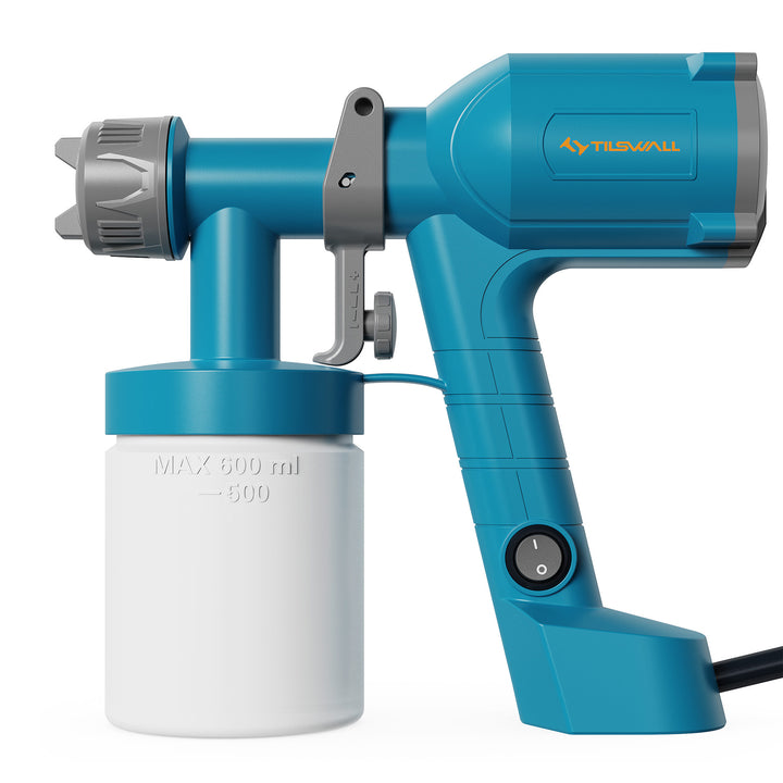 Tilswall Pistola a Spruzzo per Verniciare con Contenitore da 600ml