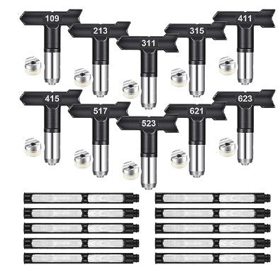 Tilswall 10 pezzi ugelli per pistole a spruzzo Airless