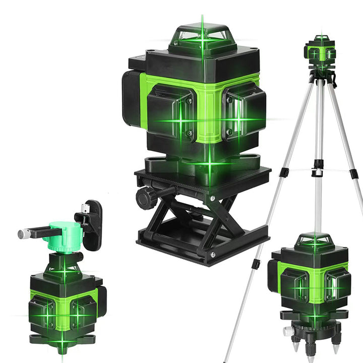 Livella laser a 12 linee, 3 x 360° orizzontale, verticale, laser a linee incrociate