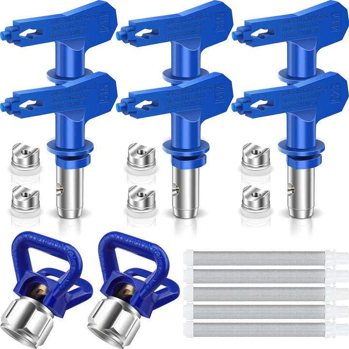 Tilswall set da 13 pezzi di ugelli Airless per pistole a spruzzo inclusi filtri/protezioni per pistola a spruzzo per sostituzione