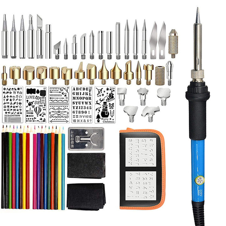 Set pirografo Tilswall 71 pezzi – Kit per pirografia su legno con temperatura regolabile