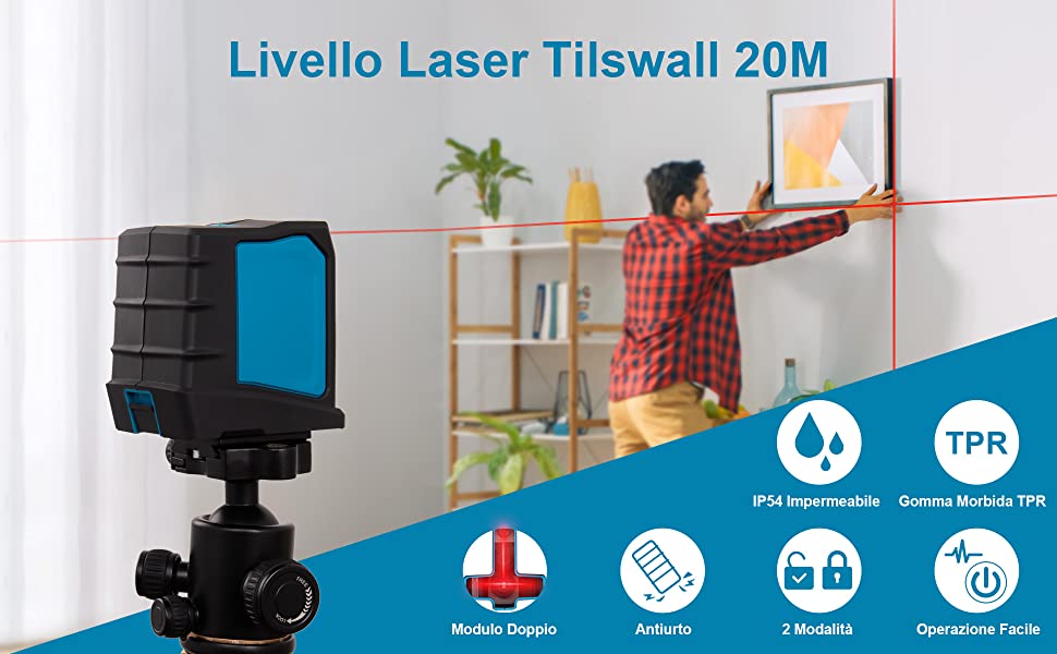 livello laser tilswall 20m