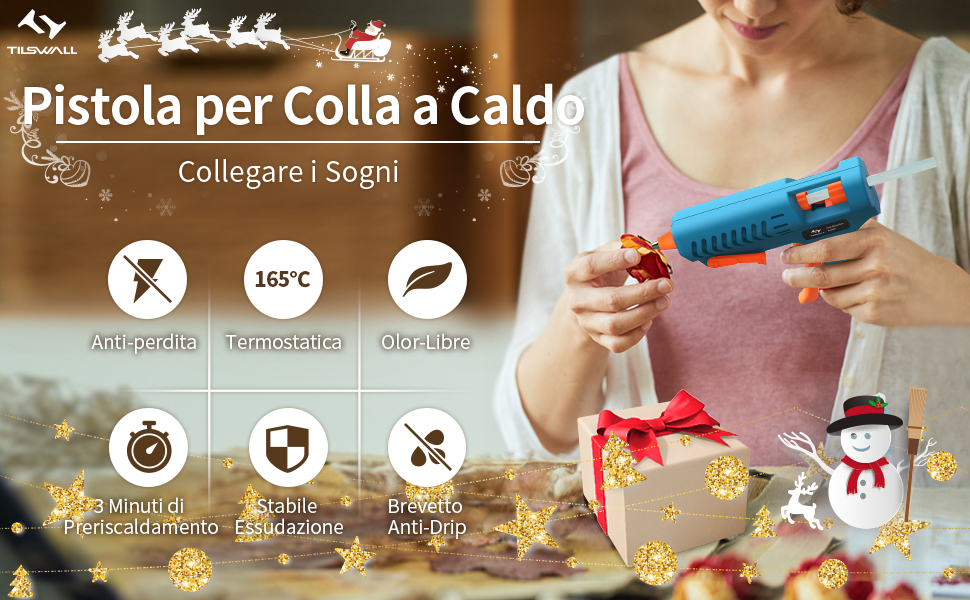 Pistola per colla a caldo senza fili TILSWALL: Liberare la creatività con  la convenienza - Tilswall